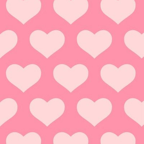 Classic Heart Pattern in Pastel Pink Colors