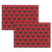 Classic Heart Pattern in Brown & Red Colors