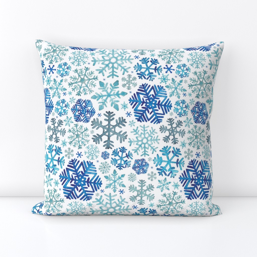 Blue Christmas Snowflakes