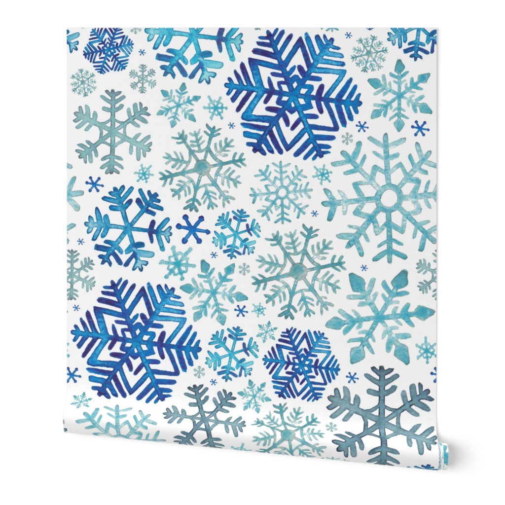 Blue Christmas Snowflakes