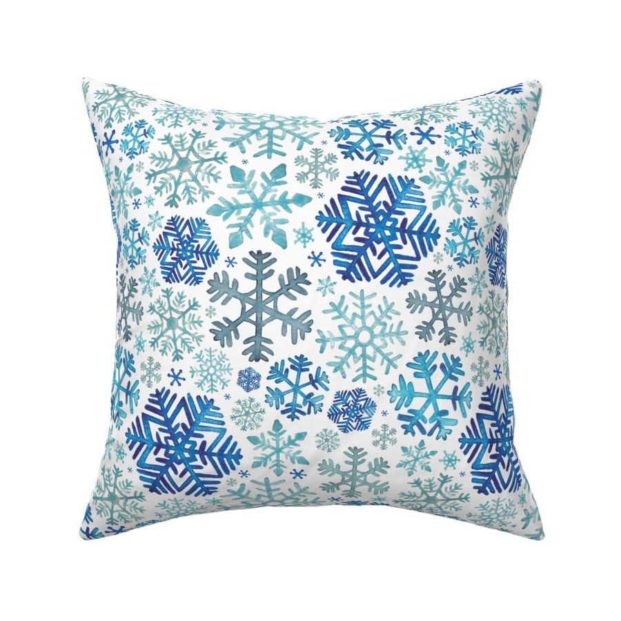 blue christmas pillows