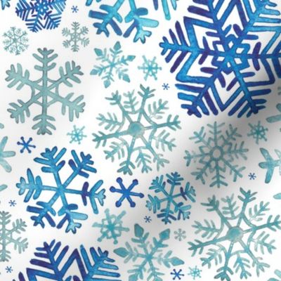 Blue Christmas Snowflakes