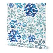 Blue Christmas Snowflakes