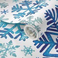 Blue Christmas Snowflakes