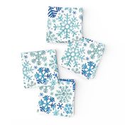 Blue Christmas Snowflakes