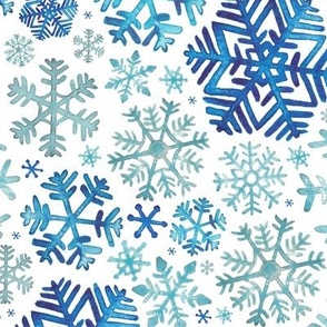 Blue Christmas Snowflakes