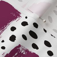 Strokes dots cross and spots raw abstract brush strokes memphis scandinavian style multi color purple lilac