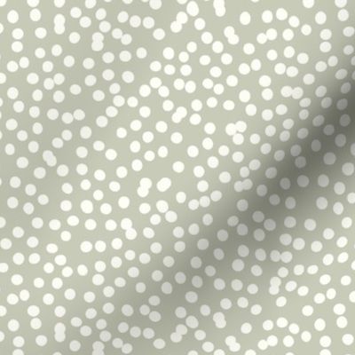 tiny dots - white on dusty mint confetti dots