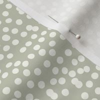 tiny dots - white on dusty mint confetti dots