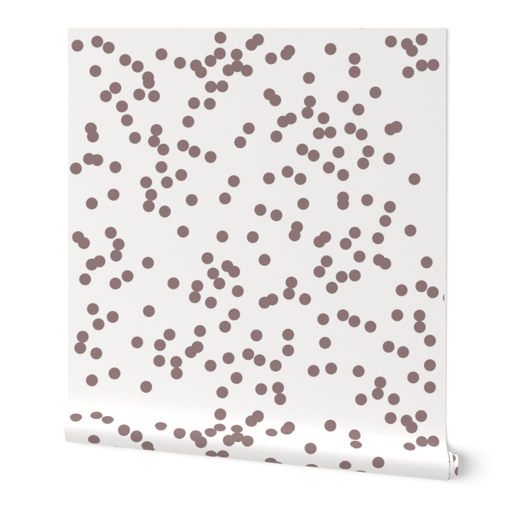 confetti dots - mauve on white