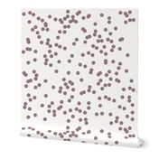 confetti dots - mauve on white