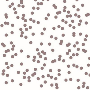 confetti dots - mauve on white