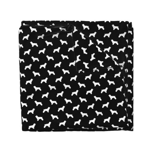 Cocker Spaniel silhouette fabric dog breeds black 