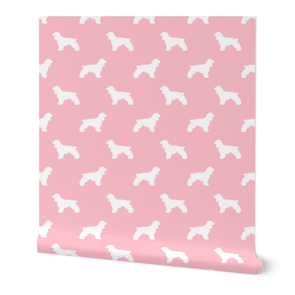 Cocker Spaniel silhouette fabric dog breeds blossom