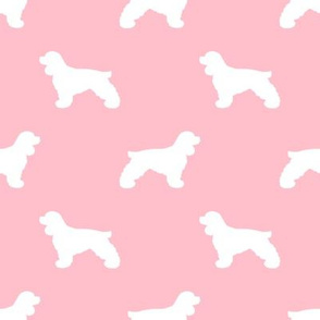 Cocker Spaniel silhouette fabric dog breeds blossom