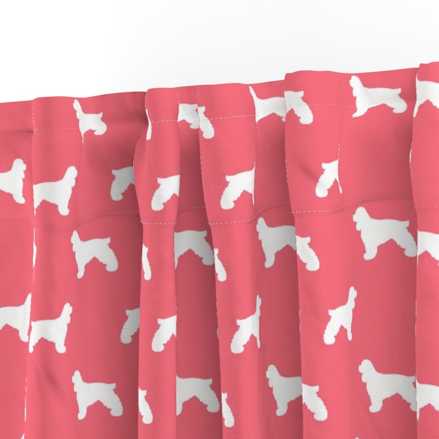 Cocker Spaniel silhouette fabric dog breeds brink pink