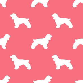Cocker Spaniel silhouette fabric dog breeds brink pink