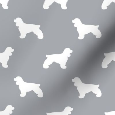 Cocker Spaniel silhouette fabric dog breeds quarry