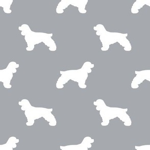 Cocker Spaniel silhouette fabric dog breeds quarry