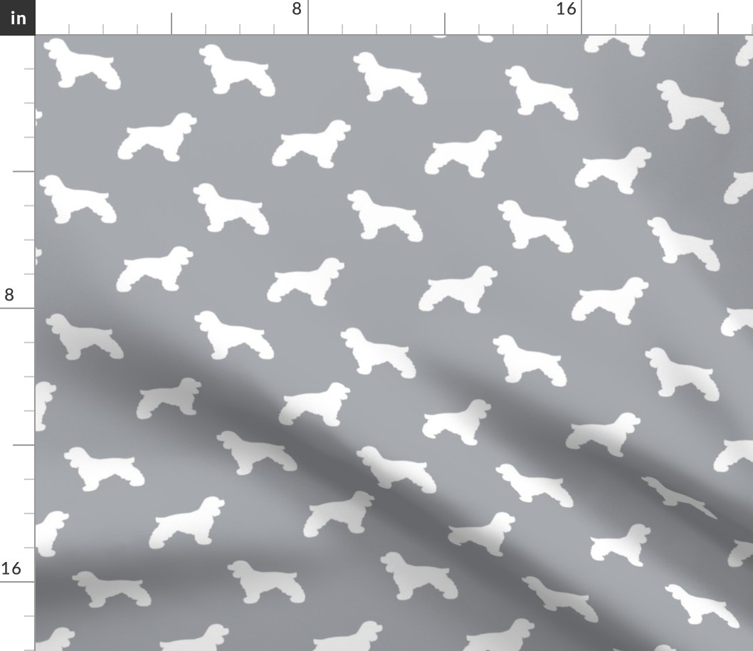 Cocker Spaniel silhouette fabric dog breeds quarry