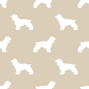 Cocker Spaniel silhouette fabric dog breeds sand