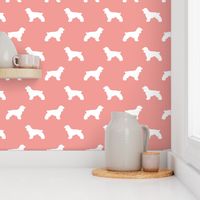 Cocker Spaniel silhouette fabric dog breeds sweet pink