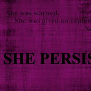 #shepersisted 2