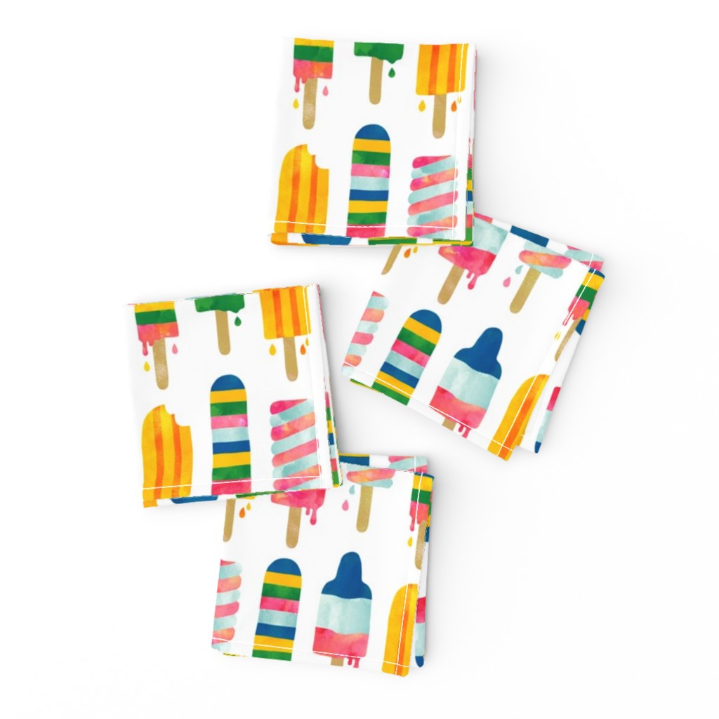 Summer watercolor popsicles