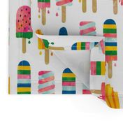 Summer watercolor popsicles