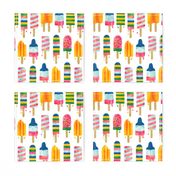 Summer watercolor popsicles