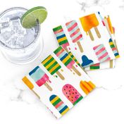 Summer watercolor popsicles