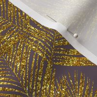 gold glitter palm leaves - mauve, mini