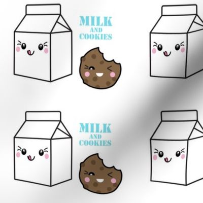 Kawaii Milk and Cookies