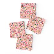 Palomino Horse fabric florals horses pink