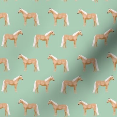 Palomino Horse fabric simple mint