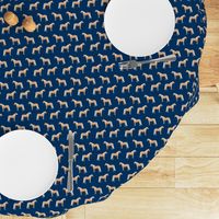 Palomino Horse fabric simple navy