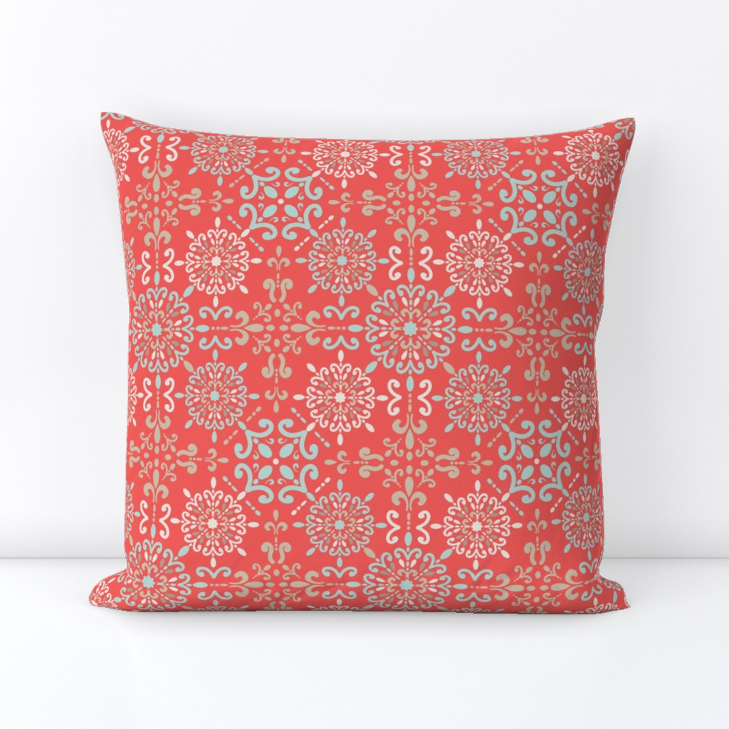 Moroccan Hanky in Coral