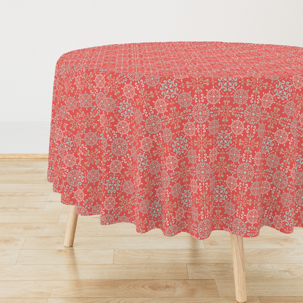 Moroccan Hanky in Coral