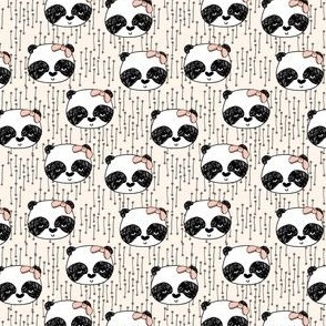panda with bow // cute girly panda fabric kawaii panda andrea lauren design andrea lauren fabric