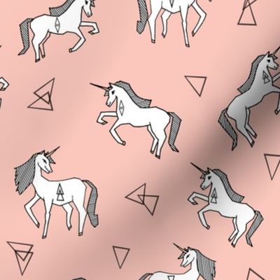unicorn fabric // pink unicorn fabric girls pink unicorn design