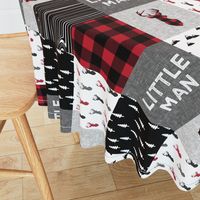 little man patchwork quilt top (90) || buck buffalo plaid