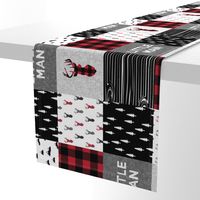 little man patchwork quilt top (90) || buck buffalo plaid