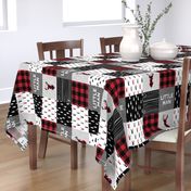 little man patchwork quilt top (90) || buck buffalo plaid