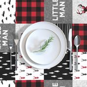 little man patchwork quilt top (90) || buck buffalo plaid