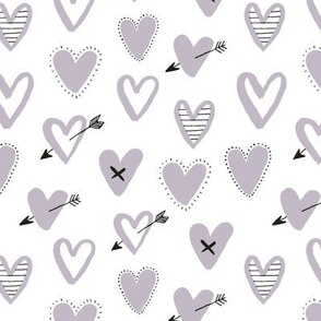 love hearts grey