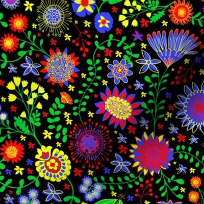 Swedish floral folk art