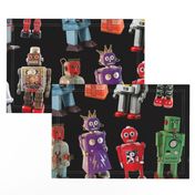 Vintage Toy Robots - large black