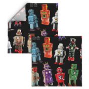 Vintage Toy Robots - large black