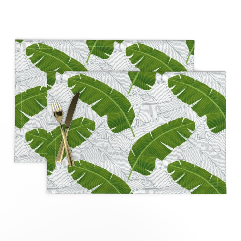 Banana Leaves: Bg White