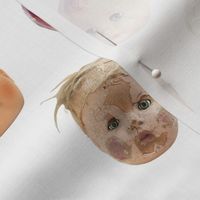 Decapitated Doll Heads - small white